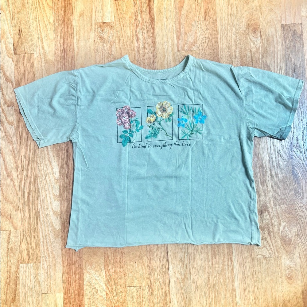 Caution To The Wind Green Short Sleeve Tee